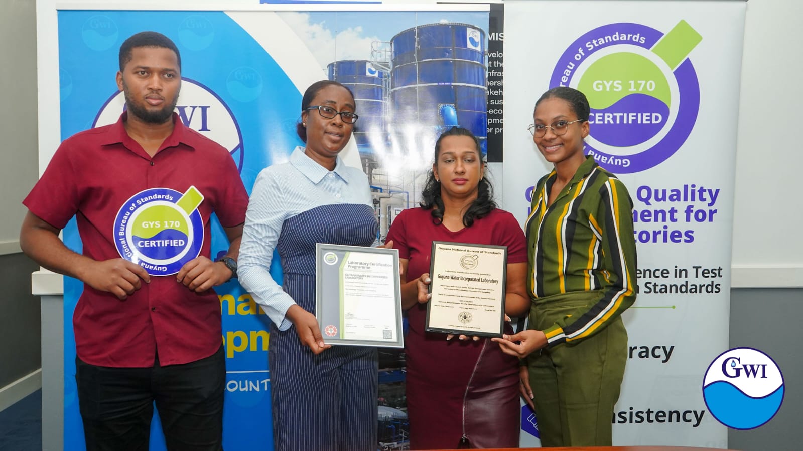 GWI water quality laboratory receives GNBS re-certification